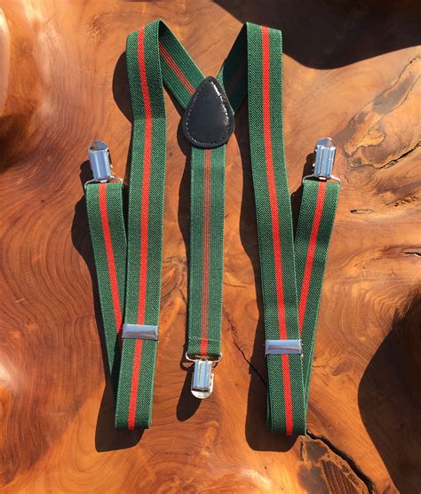 gucci green necktie with purple and silver anchors|gucci suspenders men's.